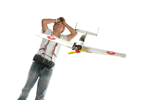 Boy with an airplane