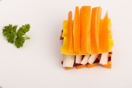 variety of raw carrots, vitamines, diet and health