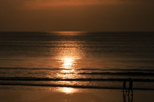 Holidays Bali Indonesia  sea sunset orange color tropic travel vacation