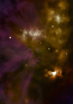 Star field in space a nebulae and a gas congestion. "Elements of this image furnished by NASA".