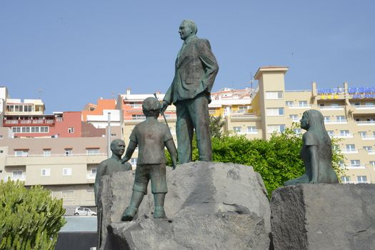 Statue of Santiago del Teide mayor Pancracio Garcia