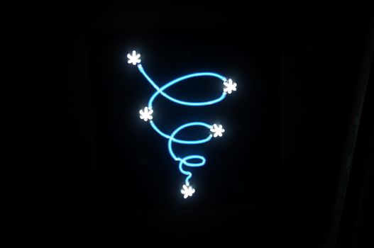 Neon blue light