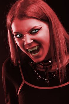 Scary vampire girl