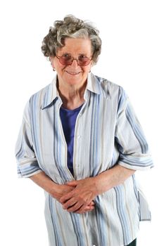 Portrait of a happy mature senior woman