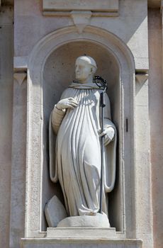Statue of saint, church of Saint John the Evangelist. Parma. Emilia-Romagna. Italy