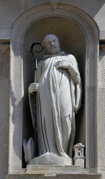 Statue of saint, church of Saint John the Evangelist. Parma. Emilia-Romagna. Italy