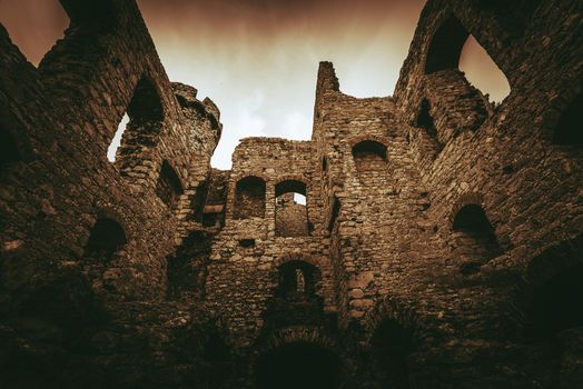 Castle Ruins in Ogrodzieniec, Poland, Europe. Medieval Castle.