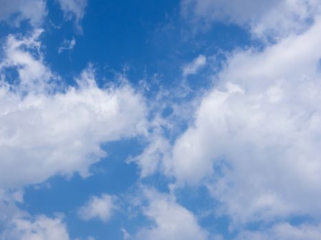 image of blue sky with white cloud use for bachground