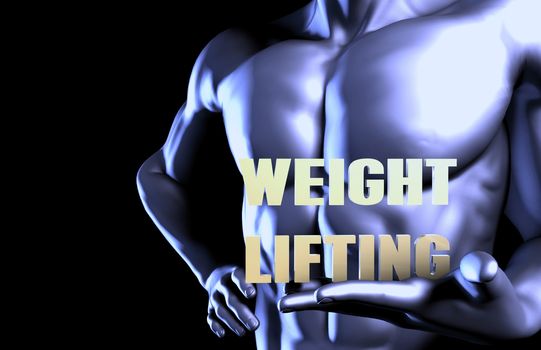 Weightlifting With a Business Man Holding Up as Concept