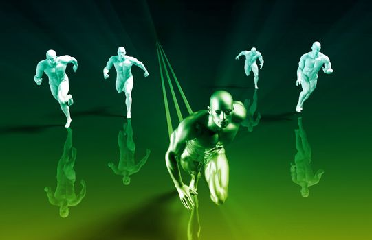 Sports Technology Abstract Concept Background as Art