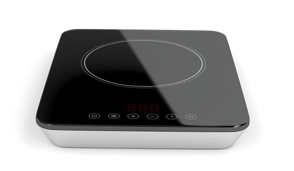 Portable induction cooktop on white background