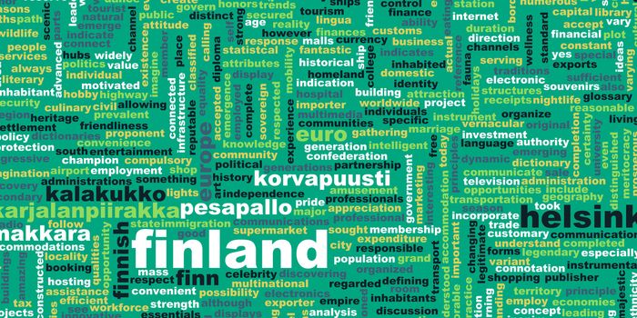 Finland as a Country Abstract Art Concept