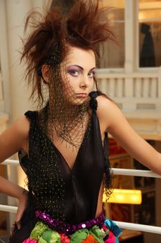 Fashion girl in a luxurious surrounding