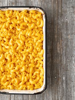 close up of rustic macaroni and cheese