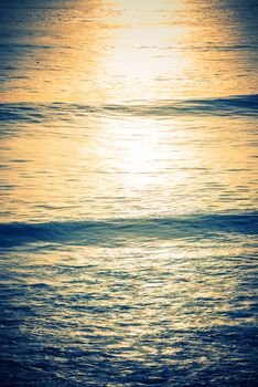 Ocean Sun Reflections. Ocean Scenery Photo Background.