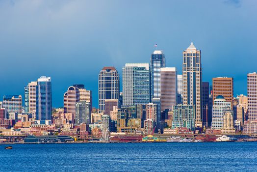 Downtown Seattle Skyline. City of Seattle, Washington, United States.