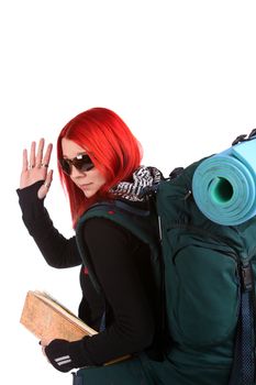 Girl ready for backpacking