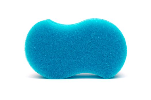 Blue Sponge on isolated white background
