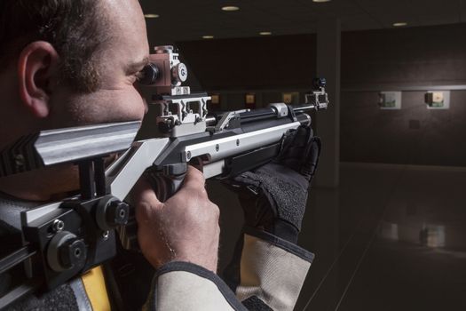 Close-up Of A Male Athlete Doing Target Practice