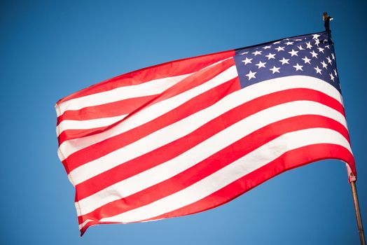 United States of America Flag. American Flag on Wind.