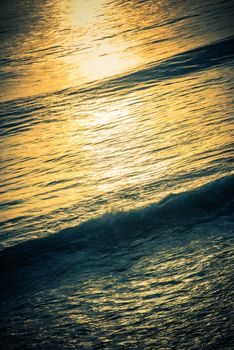 Wavy Ocean Photo Background. Small Waves on the Pacific Ocean Vertical Photography.