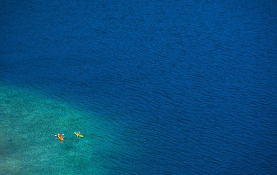 Lake Kayaking. Lake Tahoe Kayaking. California, United States.