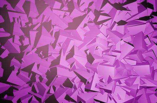 Purple Geometric 3D Background. Geometric Pattern Backdrop. 3D Illustration.