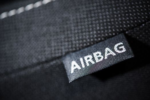 Side Car Airbag Tag. Modern Car Safety Feature. Transportation Technologies.
