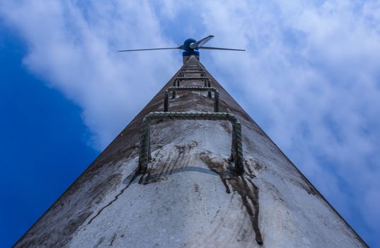 Wind power turbines. The alternative energy from wind