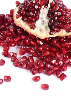 The fresh pomegranate as a background closeup