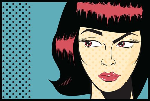 Pop Art Woman background