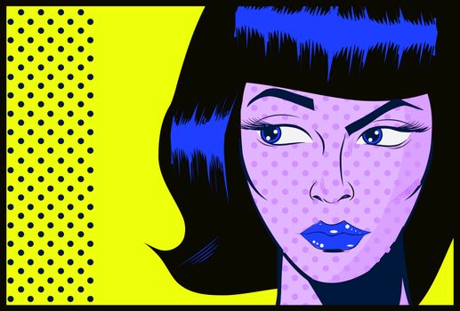 Pop Art Woman background