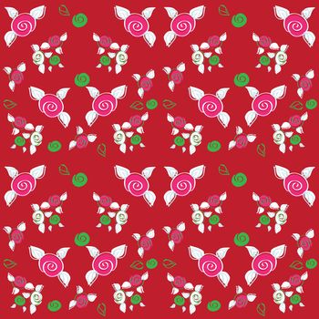 Chic Rose Patterns seamless fabric and paper backgrounds, scrap booking