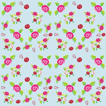 Chic Rose Patterns seamless fabric and paper backgrounds, scrap booking