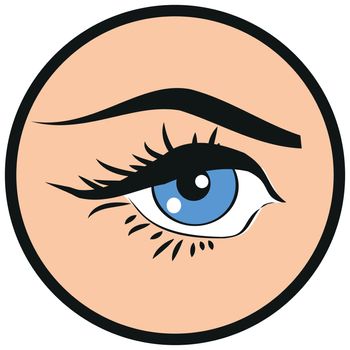 Pop Art Pin Up Eye Icon