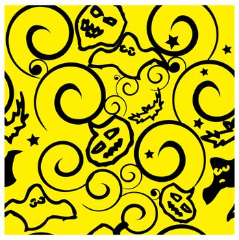 Halloween background seamless pattern vector illustration 
