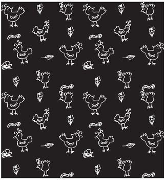 Cute birds seamless background vector Doodled birds seamless pattern, birds pattern, birds background 