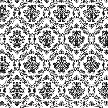 Tattoo Damask pattern Template wallpaper Seamless 