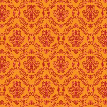 Tattoo Damask pattern Template wallpaper Seamless 