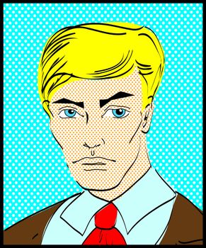 Retro Popart man portrait Retro Popart man portrait 