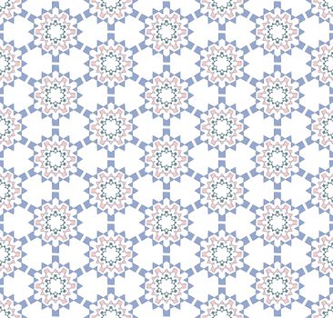 abstract background or textile stylized hexagonal snowflake pattern