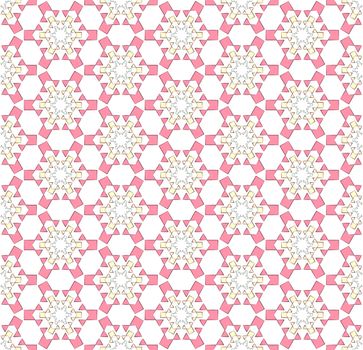 abstract background or hexagonal pink textile pattern