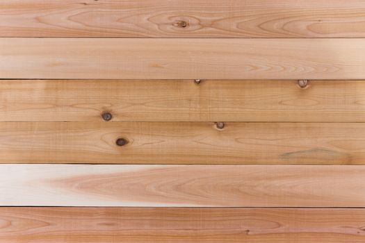 Cedar Wood Wall Background with Copy Space, Emphasizing Horizontal Orientation.