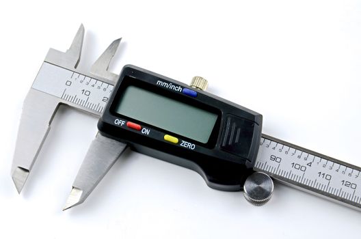 Digital caliper, digital calliper on white background
