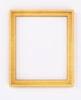 empty cadre without content. blank vertical portrait frame front view isolated on white background