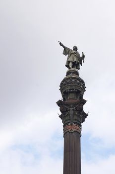 Christopher Columbus monument in Barcelona, Spain