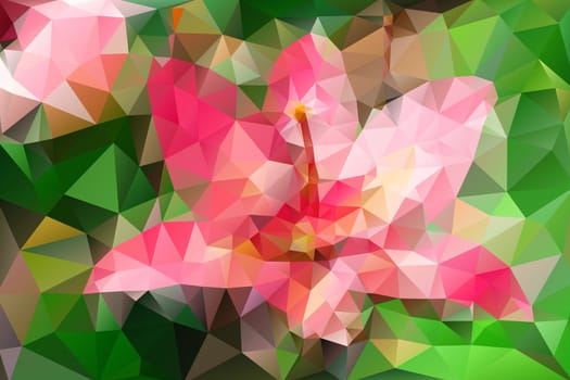 Abstract low poly background, geometry triangle, mosaic pastel color background