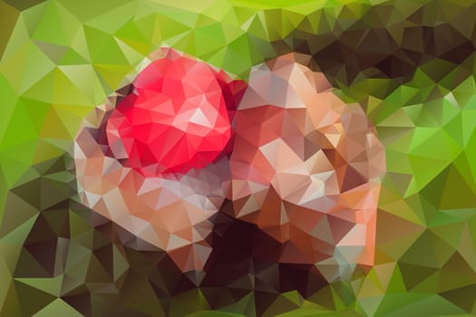 Abstract low poly background, geometry triangle, mosaic pastel color background