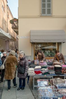 City Street Market , women old anf young buying and shopping from local vendors and merchants.