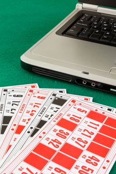 Image related to classic and online casino  games  on a game bingo cards background from a player's perspective